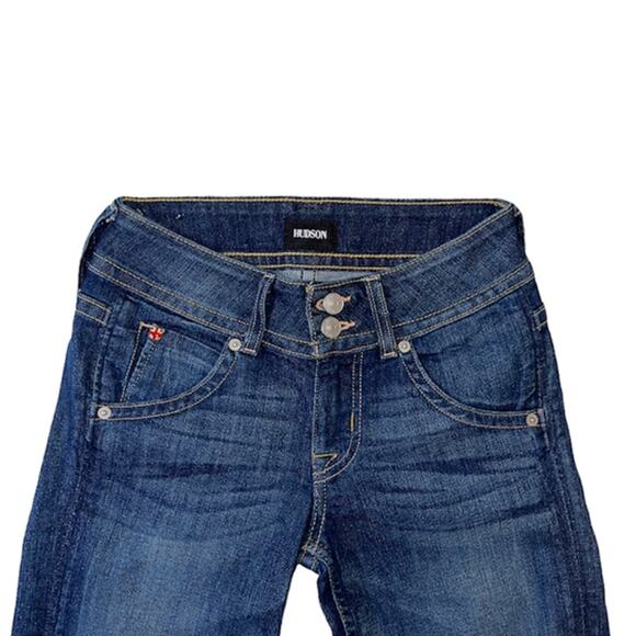Hudson Mid Rise Signature Blue Denim Boot Cut Jeans Size 24 - Picture 6 of 16